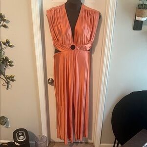 Express Elegant Peach Sleeveless Jumpsuit Pants Size XL